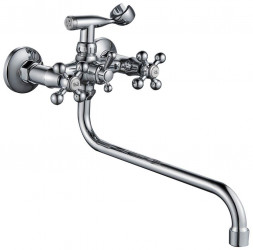 Смеситель для ванны GOTA ROCIO G314510-GOTA Kreshel Смеситель д/ванны с 2-мя рукоятками с изливом S-30см. перекл.душа