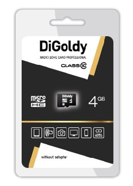 Карта памяти DIGOLDY MicroSDHC 4GB Class10 - б/а
