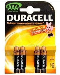 Элементы питания DURACELL LR03-4BL BASIC