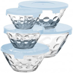 Набор стеклянных салатников с крышками IRIT GLSA-5-008