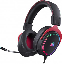 Гарнитура DEFENDER (64584) Vapor черный, 7.1, RGB, провод 2.2 м