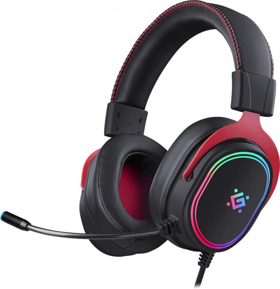 Гарнитура DEFENDER (64584) Vapor черный, 7.1, RGB, провод 2.2 м