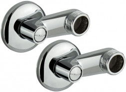 Комплект САНАКС 6639 Комплект: 2 эксцентрика 1/2 х 3/4 с регулировкой напора воды + 2 чашки ПРЕМИУМ, из высококачественной латуни, в БЛИСТЕРЕ, цвет ХРОМ