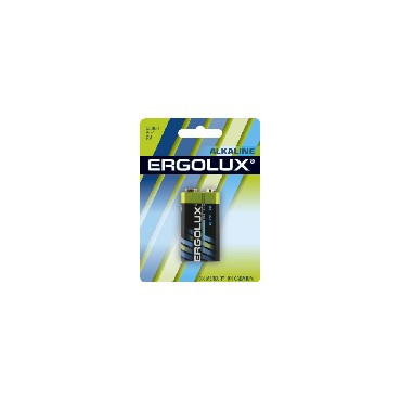 Элементы питания ERGOLUX (11753) 6LR61 ALKALINE BL-1 (6LR61 BL-1, батарейка,9В)