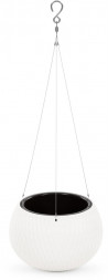 Кашпо АЛЬТЕРНАТИВА М8724 Жемчужина 4л подвесное (белый)
