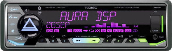Автомагнитола AURA INDIGO-878DSP USB-ресивер