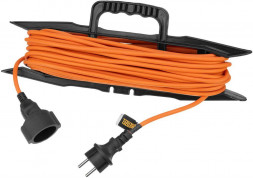 DENZEL Удлинитель-шнур силовой Garden Series, б/з, ПВС, 20м, 1 розетка, 2 x 1 мм, 37402