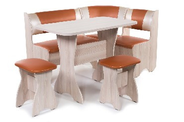 Набор мебели для кухни БИТЕЛ ТЮЛЬПАН Ясень/Синий С-114 Бежевый С-101 (4 кор)