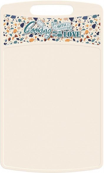 HOMVER Bergamo Терраццо прямоугольная 335x220x4мм с декором (светло-бежевый) 223134225/01