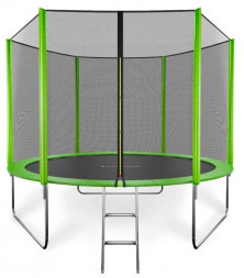 Батут GETACTIVE JUMP 10FT с внешней сеткой и лестницей зеленый (J10L)