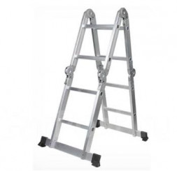 Лестница шарнирная ТЕХПРОМ 2,5 метра 4х2 ступени SW-SM402 /уп 1шт.(красный квадрат) 00-00022180