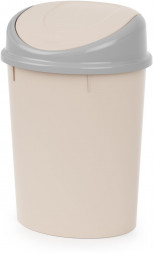 АЛЬТЕРНАТИВА М4166 Контейнер д/мусора 8л овальный (сл.кость) (уп.5)