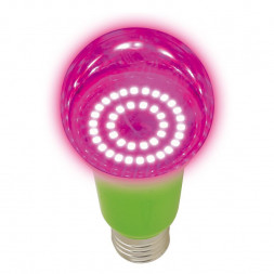 Фито-лампа UNIEL (UL-00004582) для растений LED-A60-15W/SPSB/E27/CL PLP30GR