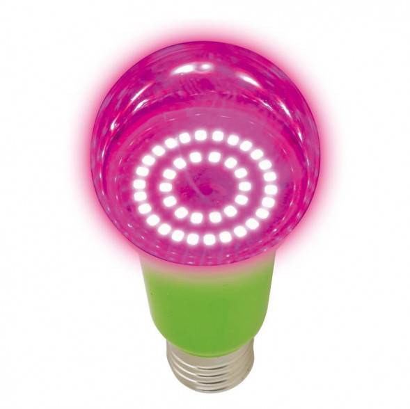 Фито-лампа UNIEL (UL-00004582) для растений LED-A60-15W/SPSB/E27/CL PLP30GR