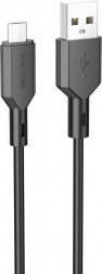 Кабель BOROFONE (6974443384482) BX70mUSB 2.4A microUSB черный - 1,0m