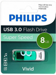 Флеш накопитель PHILIPS VIVID3.0 8Gb белый (FM08FD00B/97)
