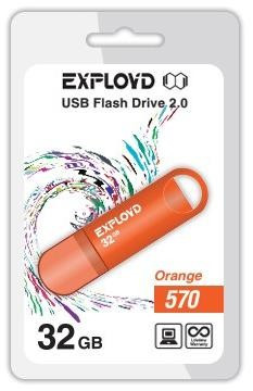 USB флэш-накопитель EXPLOYD 32GB-570-оранжевый