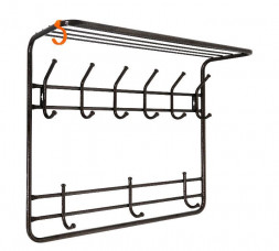 Вешалка ЗМИ Вешалка с полкой 2х ярусная 80 Медный антик ВСП 9