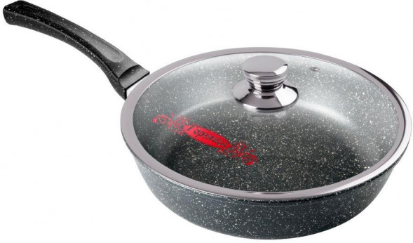 РОССИЯ Сковорода 240/65мм Гранит пласт/руч. с кр. (п/у), с2452аг