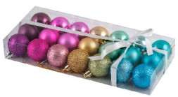 Шары и украшения ВОЛШЕБНАЯ СТРАНА Шары Палитра 4 см 21 шт/уп 001333