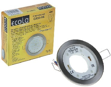светильник ECOLA TS5325ECB GX53/H6 сатин-хром