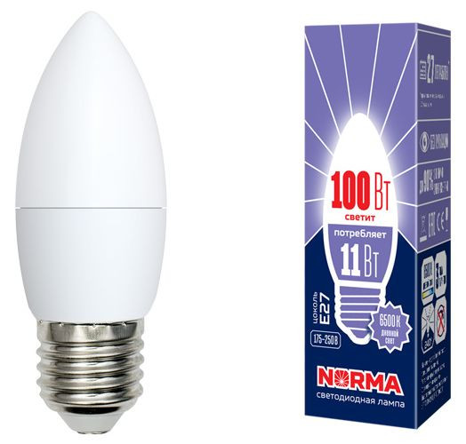 ЭЛЕКТРИКА VOLPE (UL-00003813) LED-C37-11W/DW/E27/FR/NR картон