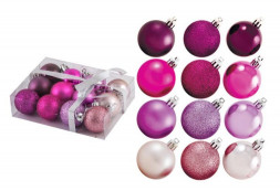 Шары и украшения ВОЛШЕБНАЯ СТРАНА Шары Фуксия 4 см 12 шт/уп 001275