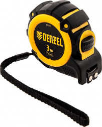 Рулетка DENZEL Рулетка 3м х 16мм, автоматич. фиксац., нейлон. покрытие, магнит. зацеп, двухстор. разметка 31520