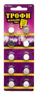 Элементы питания ТРОФИ G9 (394) LR936 LR45 (10)