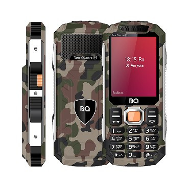 МОБИЛЬНЫЕ ТЕЛЕФОНЫ СТАНДАРТ GSM BQ 2817 Tank Quattro Power Camouflage
