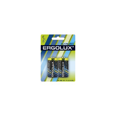 Элементы питания ERGOLUX (11751) LR14 ALKALINE BL-2 (LR14 BL-2, батарейка,1.5В)