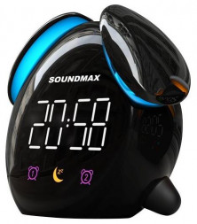 Часы-будильник SOUNDMAX SM-7011(чёрный)