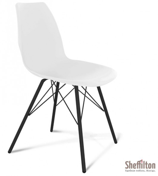 Стул SHEFFILTON SHT-ST29/S37 белый/черный муар 149146