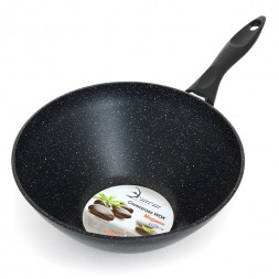 Сковорода ЭСТЕТ ЭТ-70429 Сковорода WOK &quot;Морион&quot; гранит 28 см