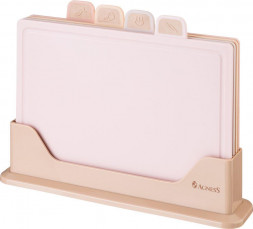 AGNESS 671-206 РОЗОВО-БЕЖЕВЫЙ на подставке (4 предмета)