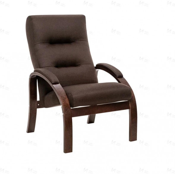 LESET Лион Кресло Орех текстура/ткань Malmo 28 т.коричневый (1 кор.)