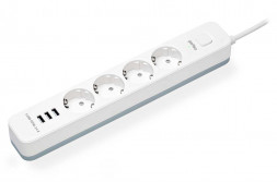 сетевой фильтр PERFEO (PF_C3955) POWER STREAM - 4 роз - 2,0 м - белый