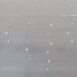 Гирлянда NEON-NIGHT (255-595) АЙСИКЛ (бахрома) 25х0,6м, мерцающий Flashing, прозрачный ПВХ, IP44, 588LED Белые, 230В