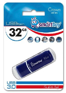 USB флеш SMARTBUY (SB32GBCRW-BL) 32GB CROWN BLUE USB 3.0