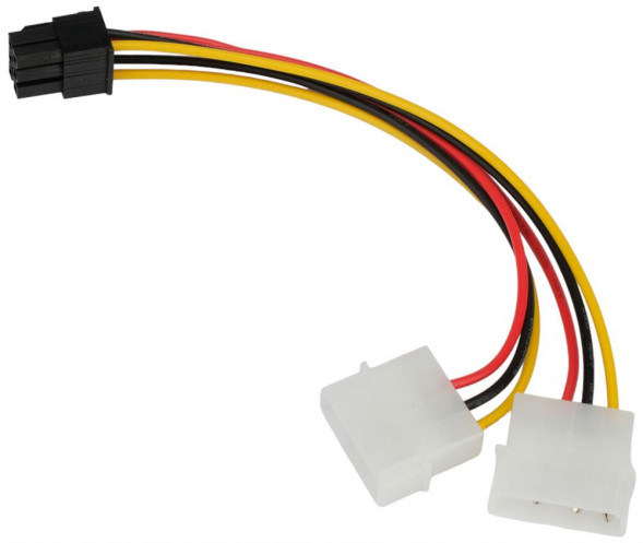 Кабель питания Molex 3Pin/PCIe 6Pin CABLEXPERT (21099) CC-PSU-63-15CM
