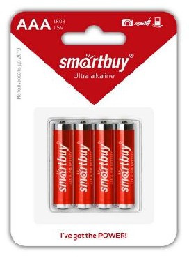 Элементы питания SMARTBUY (SBBA-3A04B) LR03-4BL