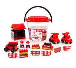 Игрушка ПОЛЕСЬЕ Конструктор "MAMMOET" (60 элементов) (в ведёрке) 93165