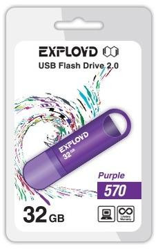 USB флэш-накопитель EXPLOYD 32GB-570-пурпурный