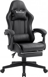 Кресло DEFENDER (64476) Azure Черный,класс 4,PU,подножка