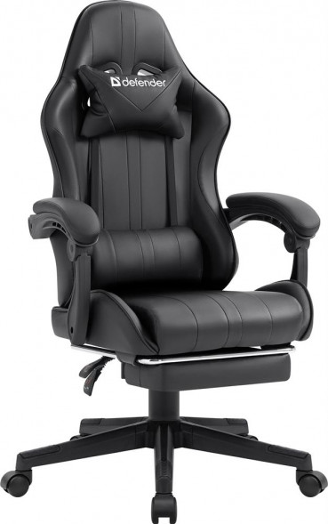 Кресло DEFENDER (64476) Azure Черный,класс 4,PU,подножка