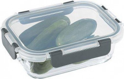 Контейнер LEONORD Контейнер, Praktisch, объем: 600 мл, из жаропрочного стекла с пластик крышкой со съёмными защёлками (106025)