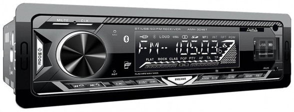 Автомагнитола AURA AMH-304BT белый 12/24 В