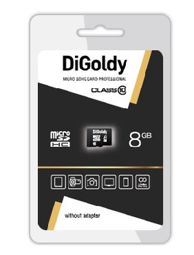 Карта памяти DIGOLDY MicroSDHC 8GB Class10 - б/а