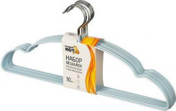 Набор вешалок РЫЖИЙ КОТ Набор вешалок металлических с ПВХ покрытием, 10 шт, цвет бирюзовый (107915)