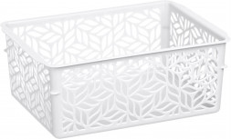 Корзинка HOMVER Linden универсальная 1,4л, 190х140х75мм (белый) 221313029/01 HOMVER Linden универсальная 1,4л, 190х140х75мм (белый) 221313029/01